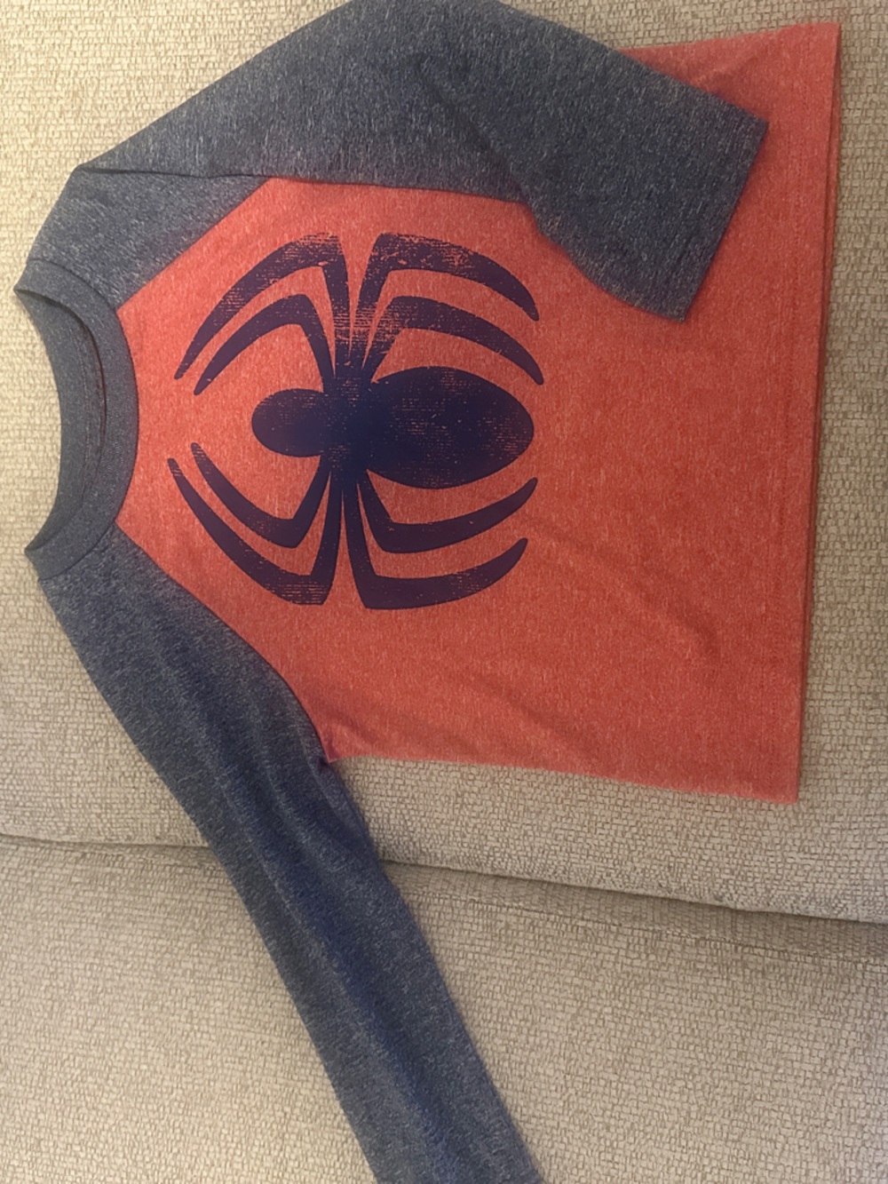 Marvel Boys Red & Navy Spider Raglan Long-Sleeve Tee
